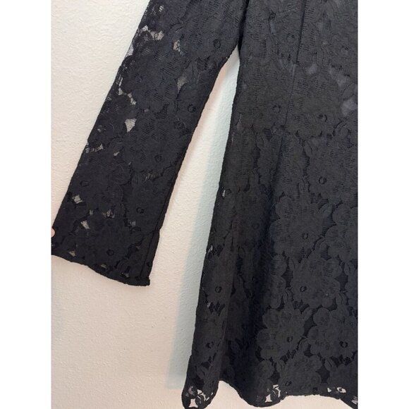 MM Couture by Miss Me Dress Womens Size L Black Lace Bow Ribbon Open Back - Picture 5 of 12